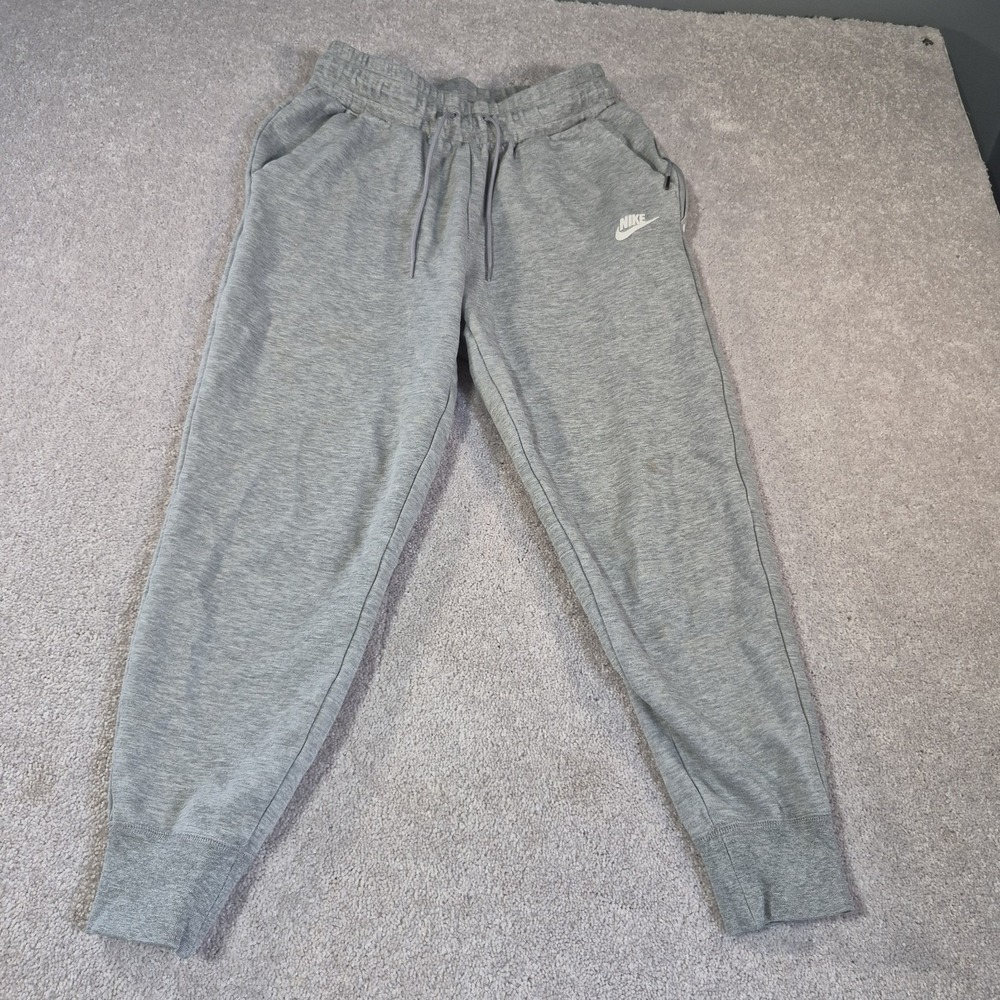 Nike Club Fleece Sweatpants Men small Gray Jogger Tapered Cotton Sportswear